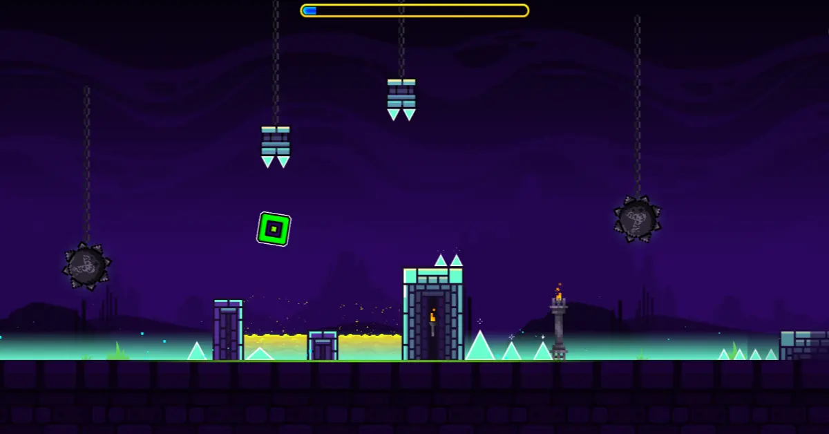 Geometry Dash Press Start Gameplay