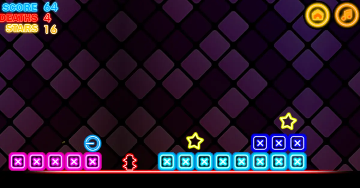 Geometry Dash Neon Gameplay