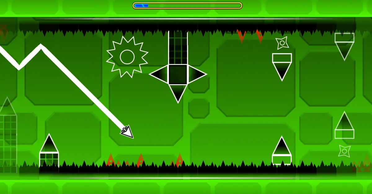 Geometry Dash Wave Gameplay